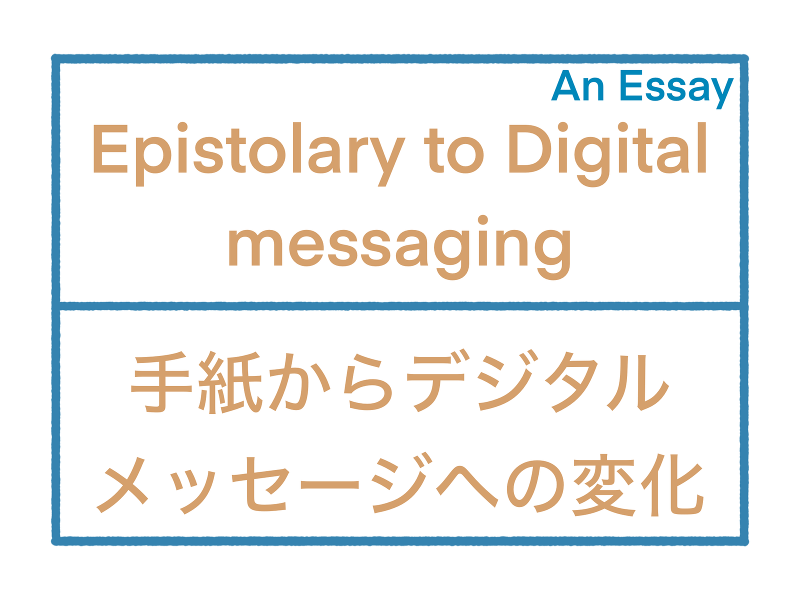 Illustration for the essay Epistolary to Digital messaging / 手紙からデジタルメッセージへの変化