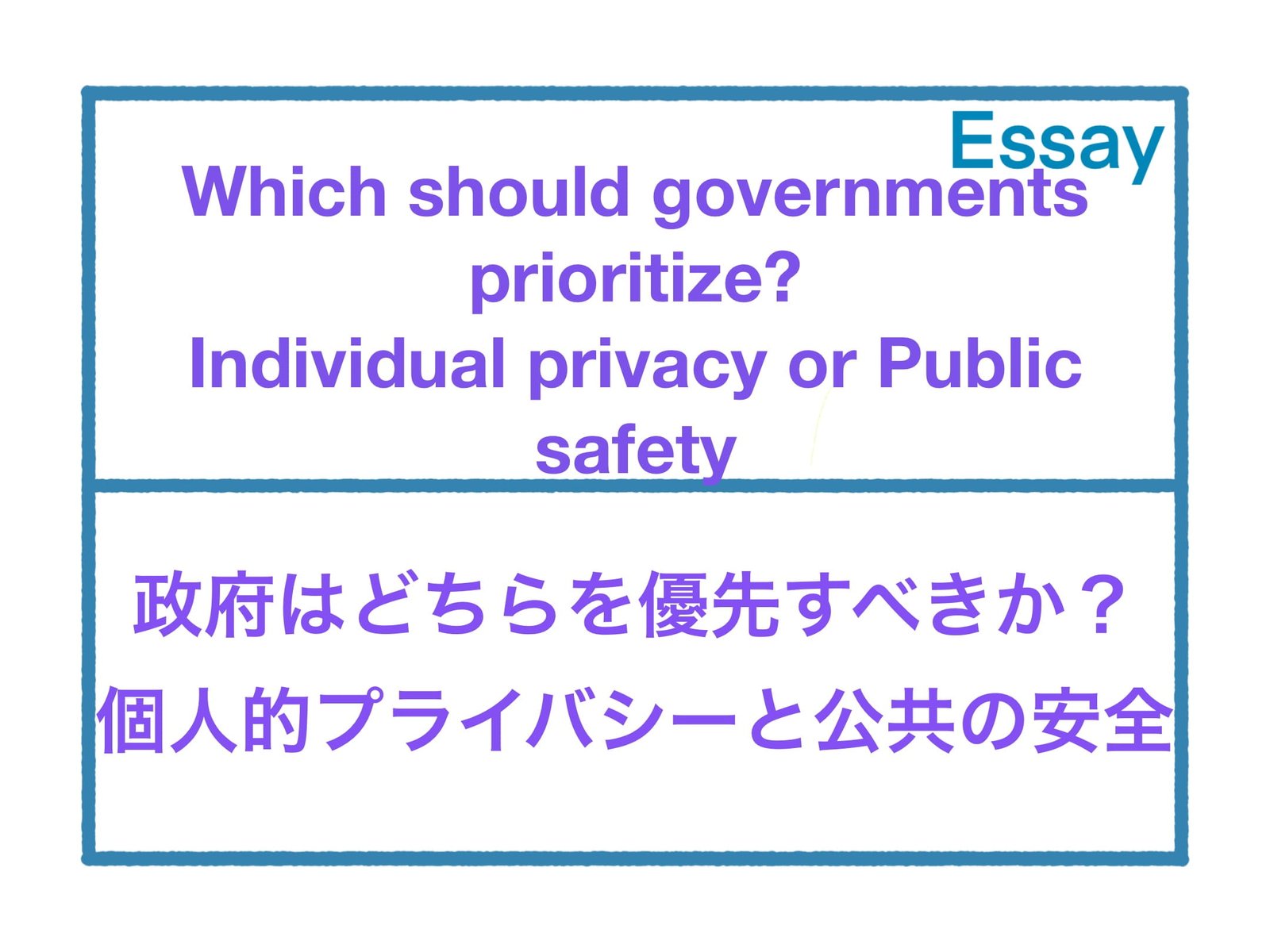 Illustration of the balance between individual privacy and public safety